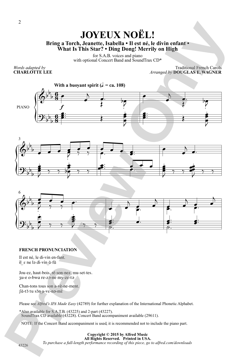 Joyeux Noël!: SAB Choral Octavo