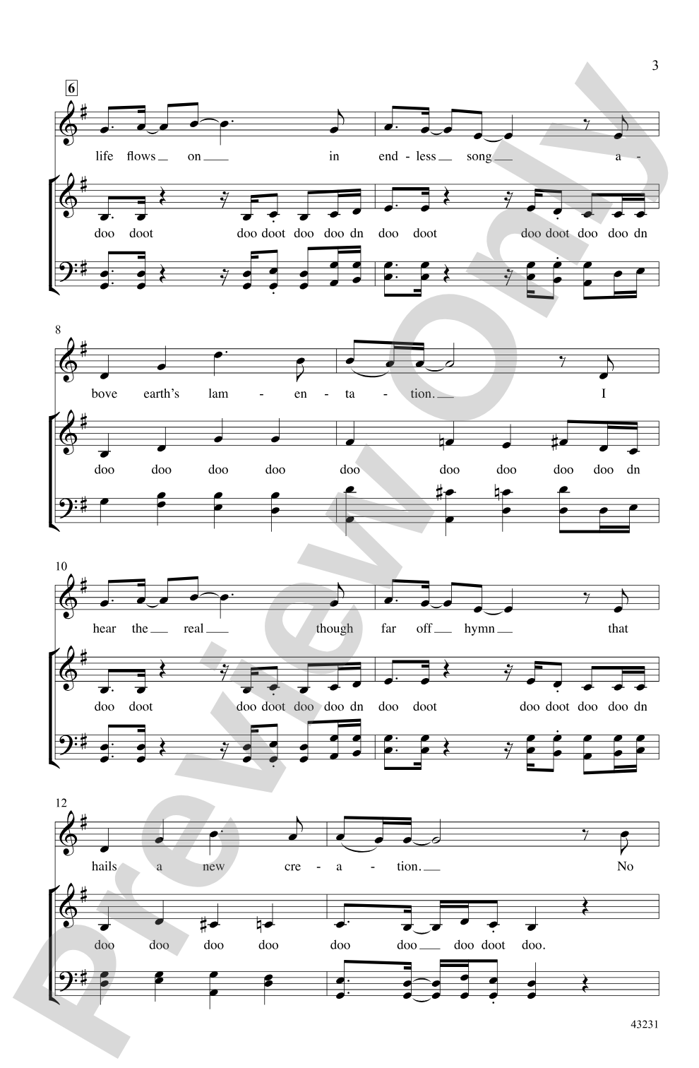 How Can I Keep from Singing?: SATB <i>a cappella</i> Choral Octavo