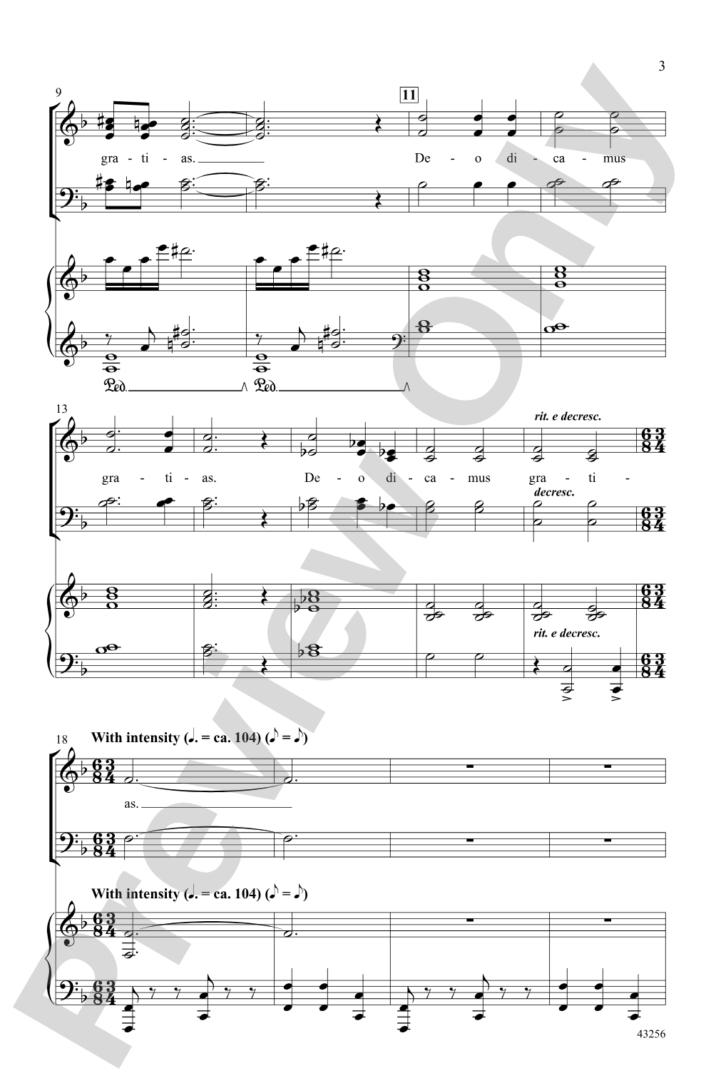 Deo Dicamus Gratias: SATB Choral Octavo