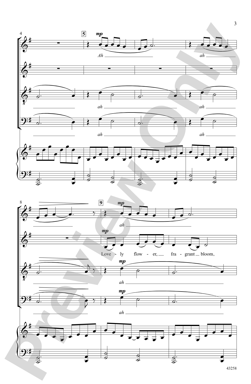 Jasmine Flower: SATB Choral Octavo