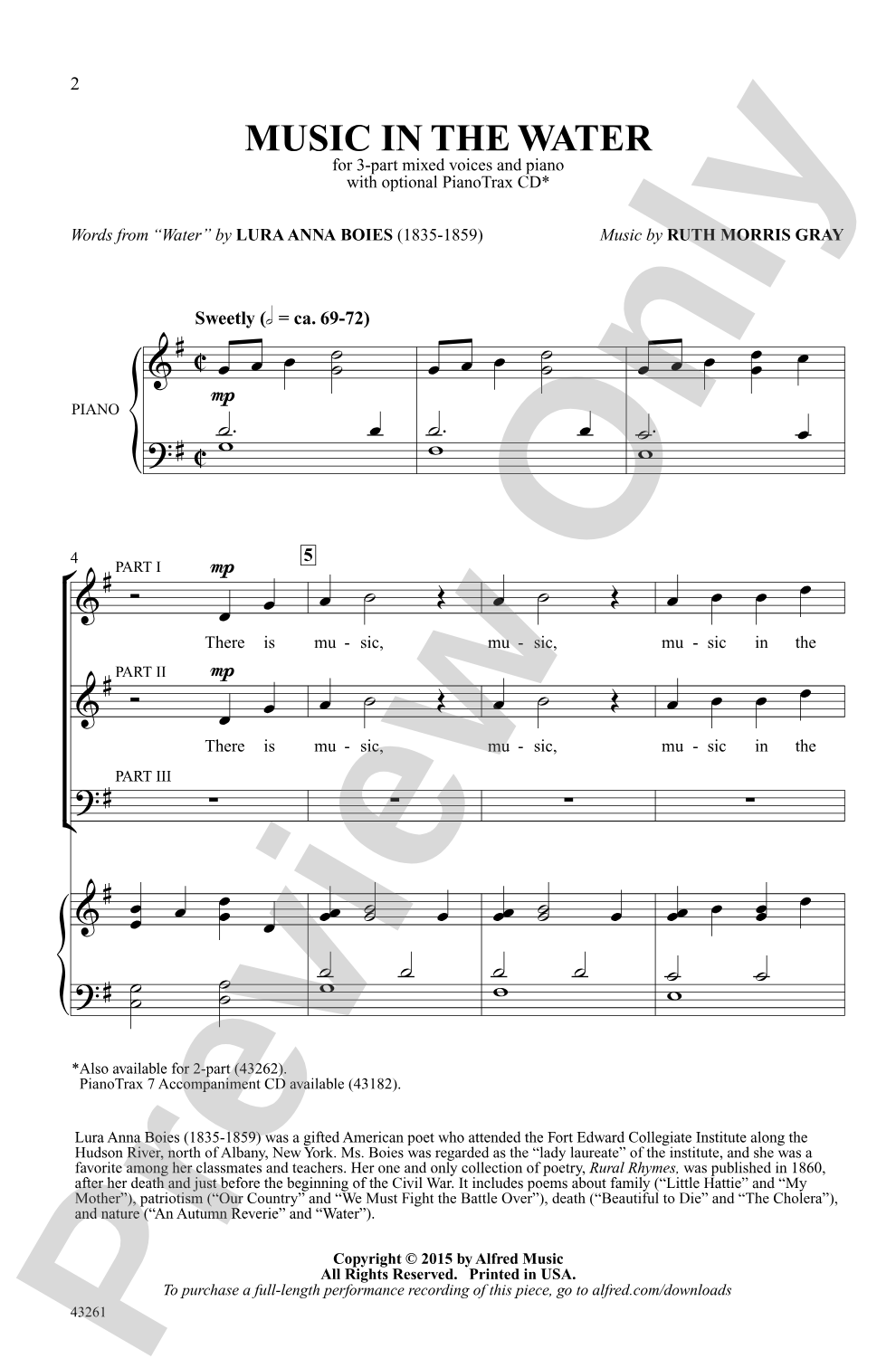 Music in the Water: 3-Part Mixed Choral Octavo