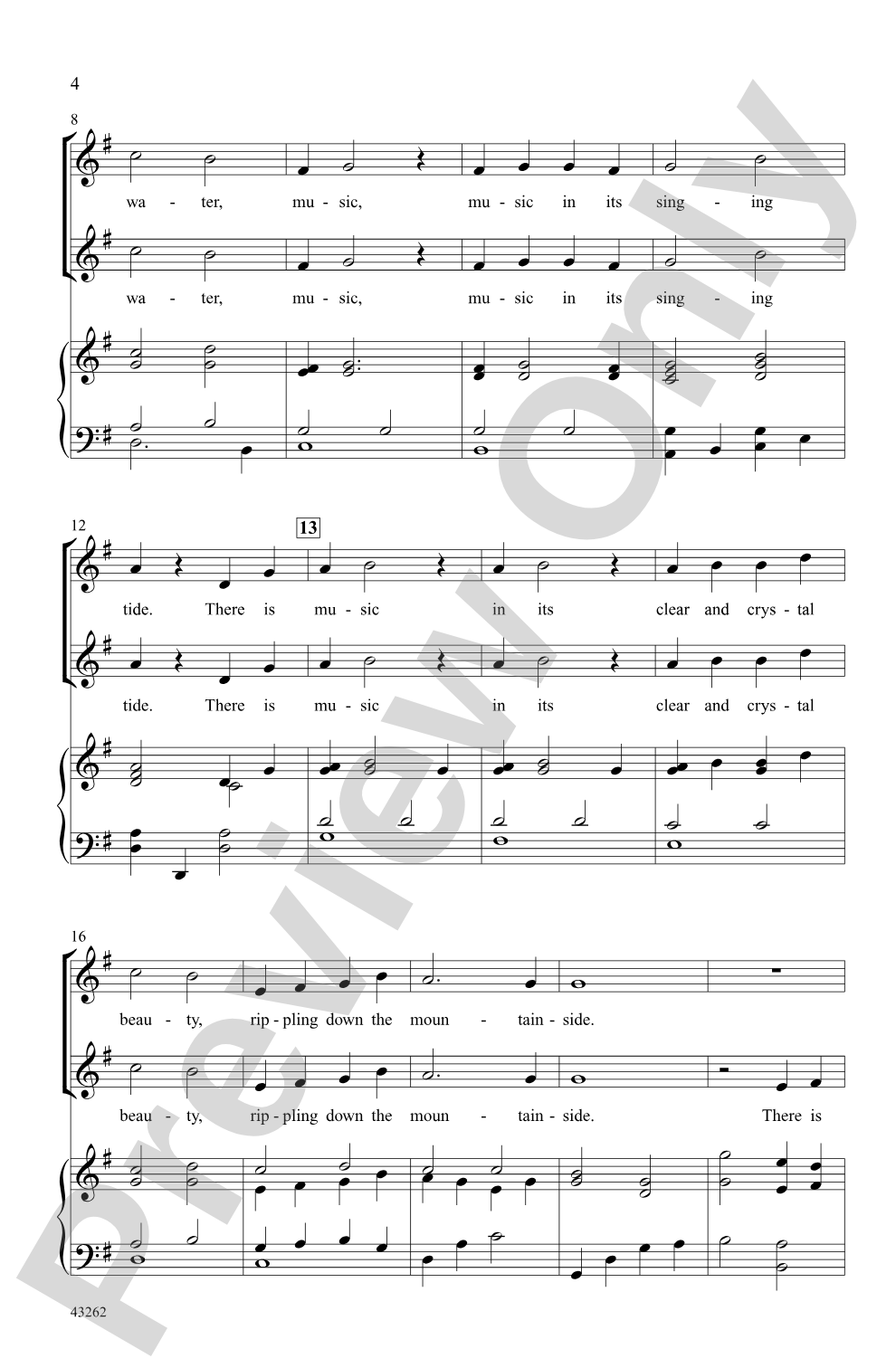Music in the Water: 2-Part Choral Octavo