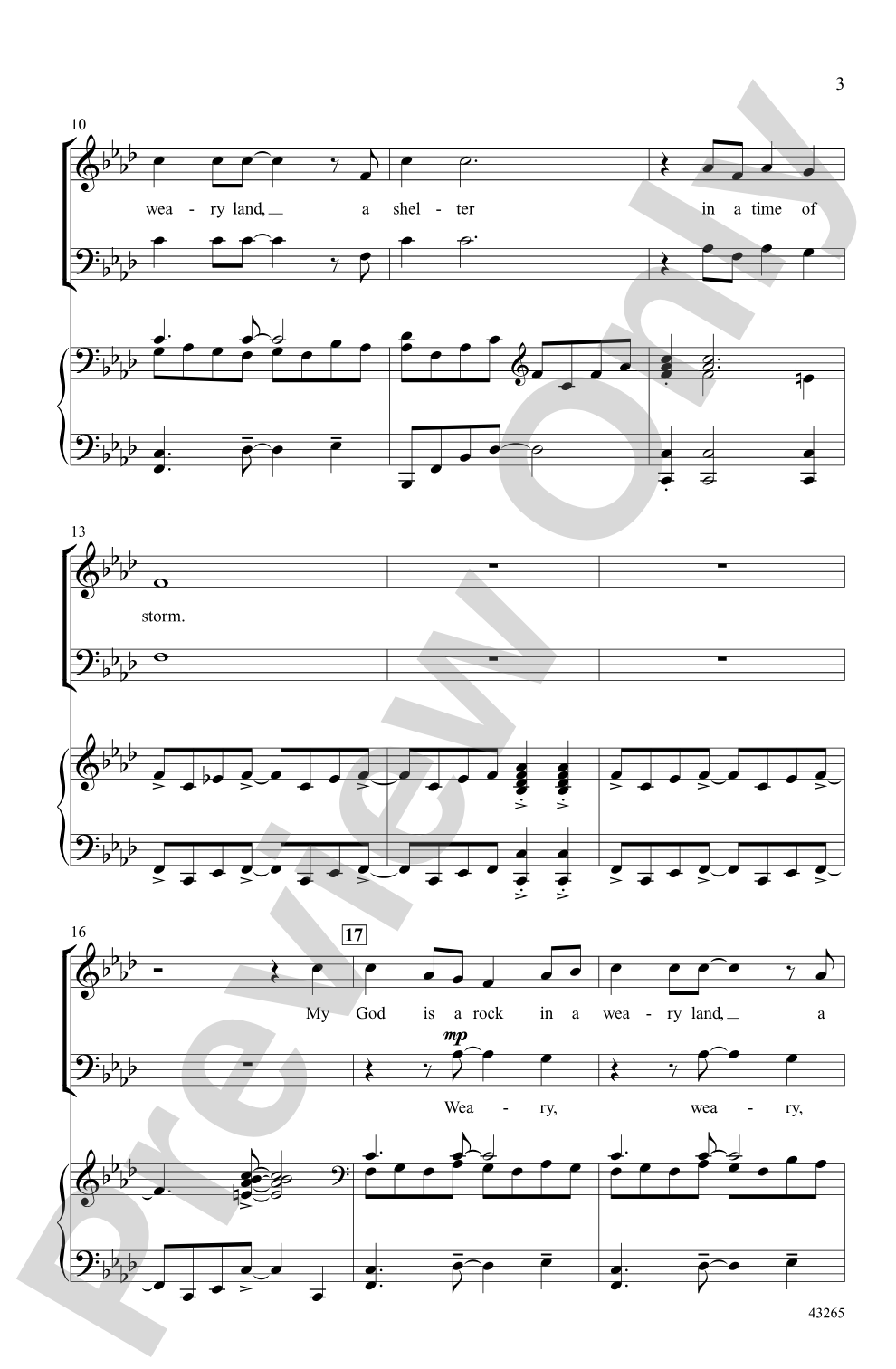My God Is a Rock: SAB Choral Octavo
