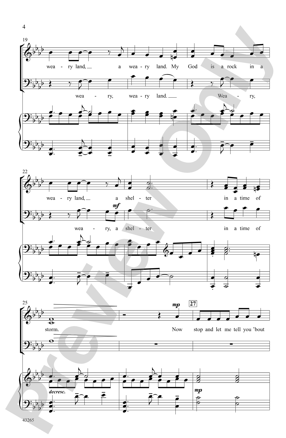 My God Is a Rock: SAB Choral Octavo