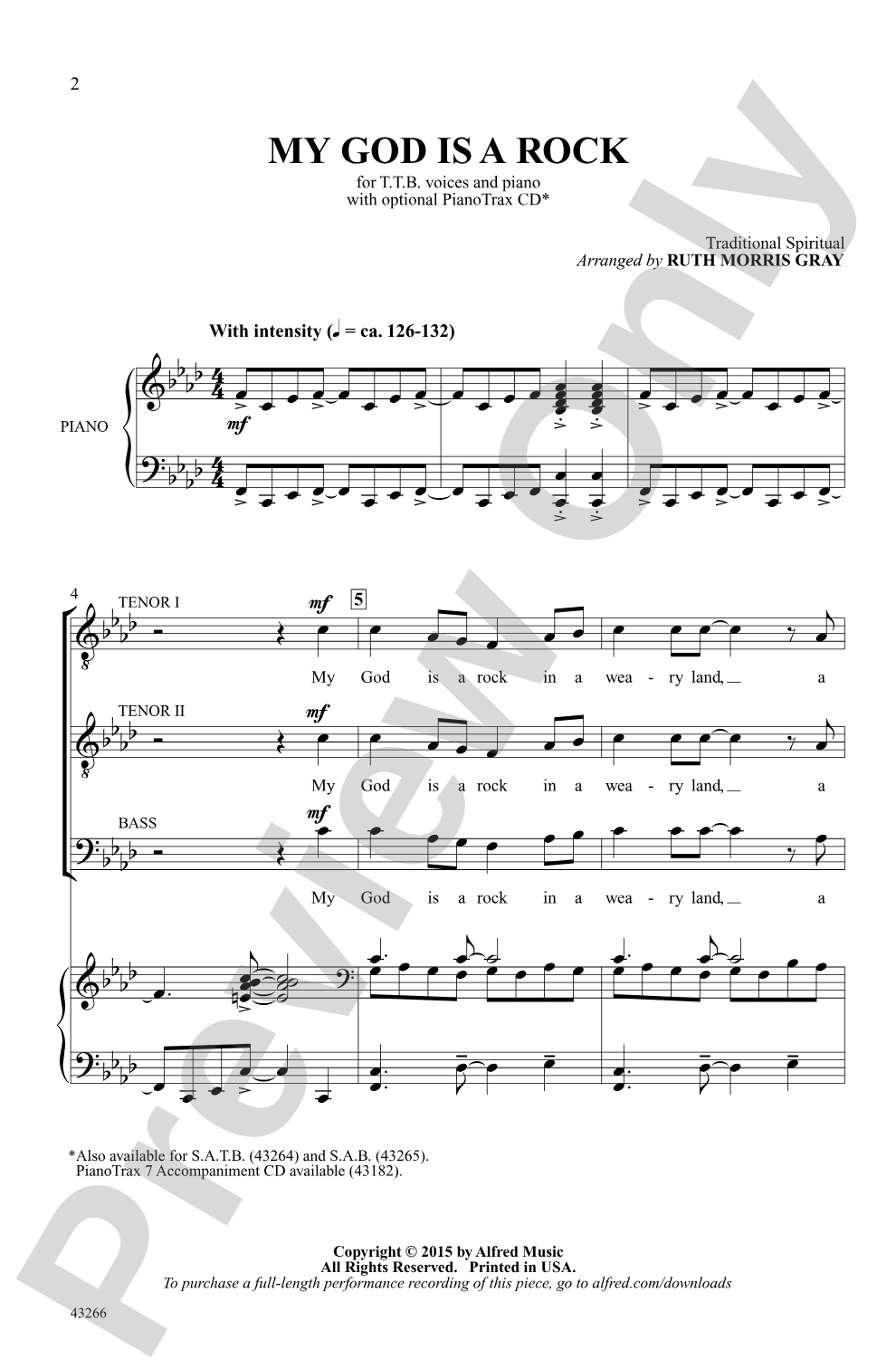 My God Is a Rock: TTB Choral Octavo