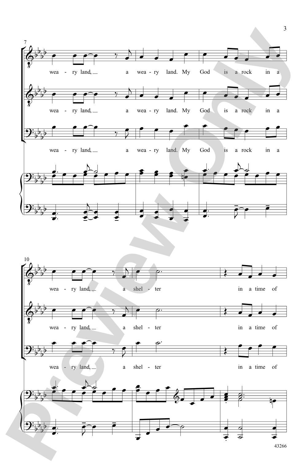 My God Is a Rock: TTB Choral Octavo