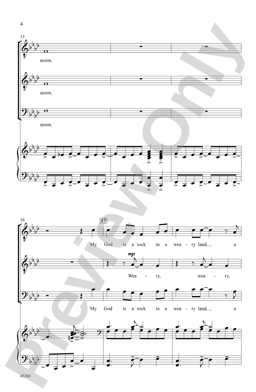 My God Is a Rock: TTB Choral Octavo