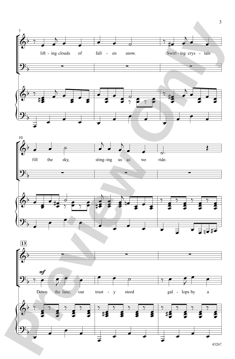 Winter Sleigh Ride: SAB Choral Octavo