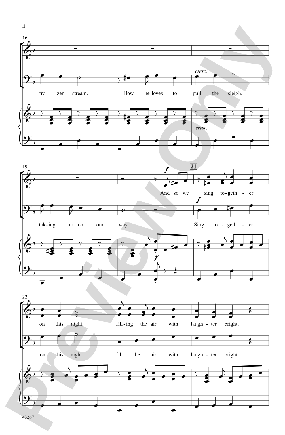 Winter Sleigh Ride: SAB Choral Octavo