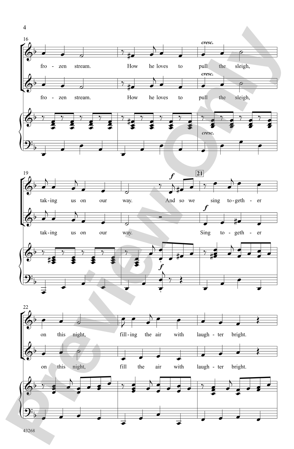 Winter Sleigh Ride: 2-Part Choral Octavo
