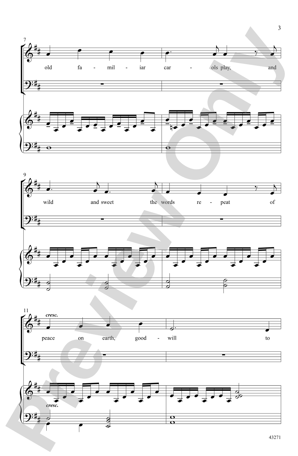 I Heard the Bells on Christmas Day: SAB Choral Octavo