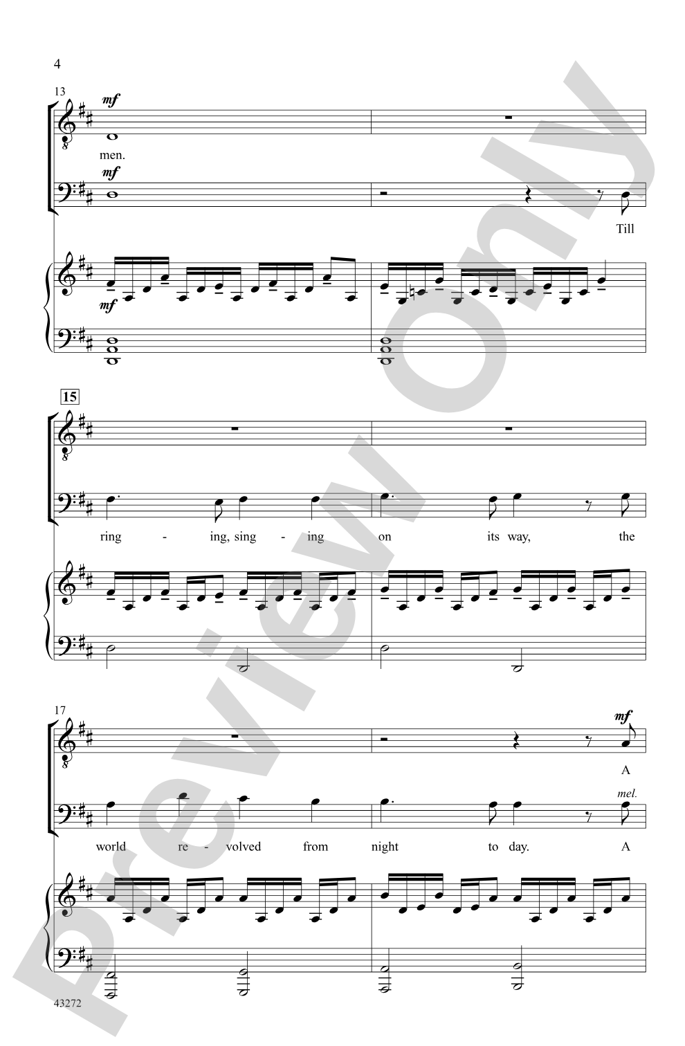 I Heard the Bells on Christmas Day: TTB Choral Octavo