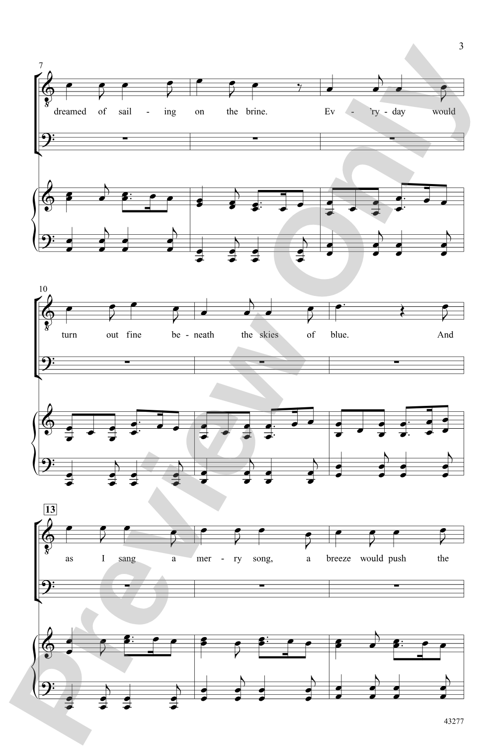A Sailor's Song: TBB Choral Octavo