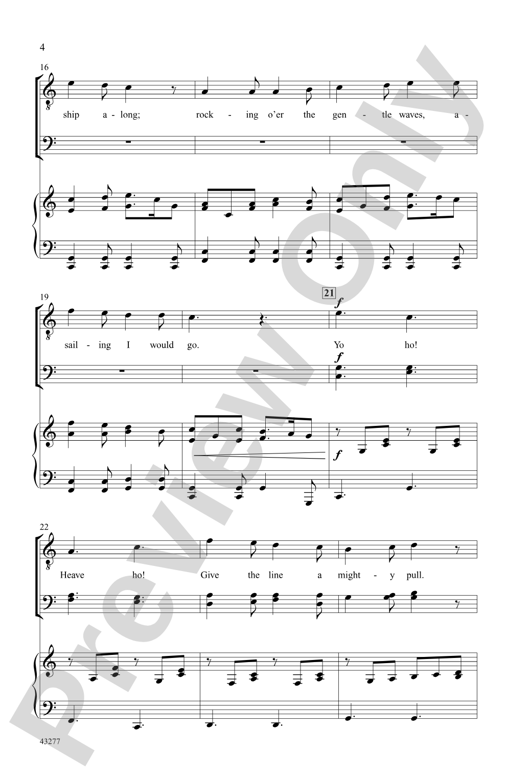 A Sailor's Song: TBB Choral Octavo