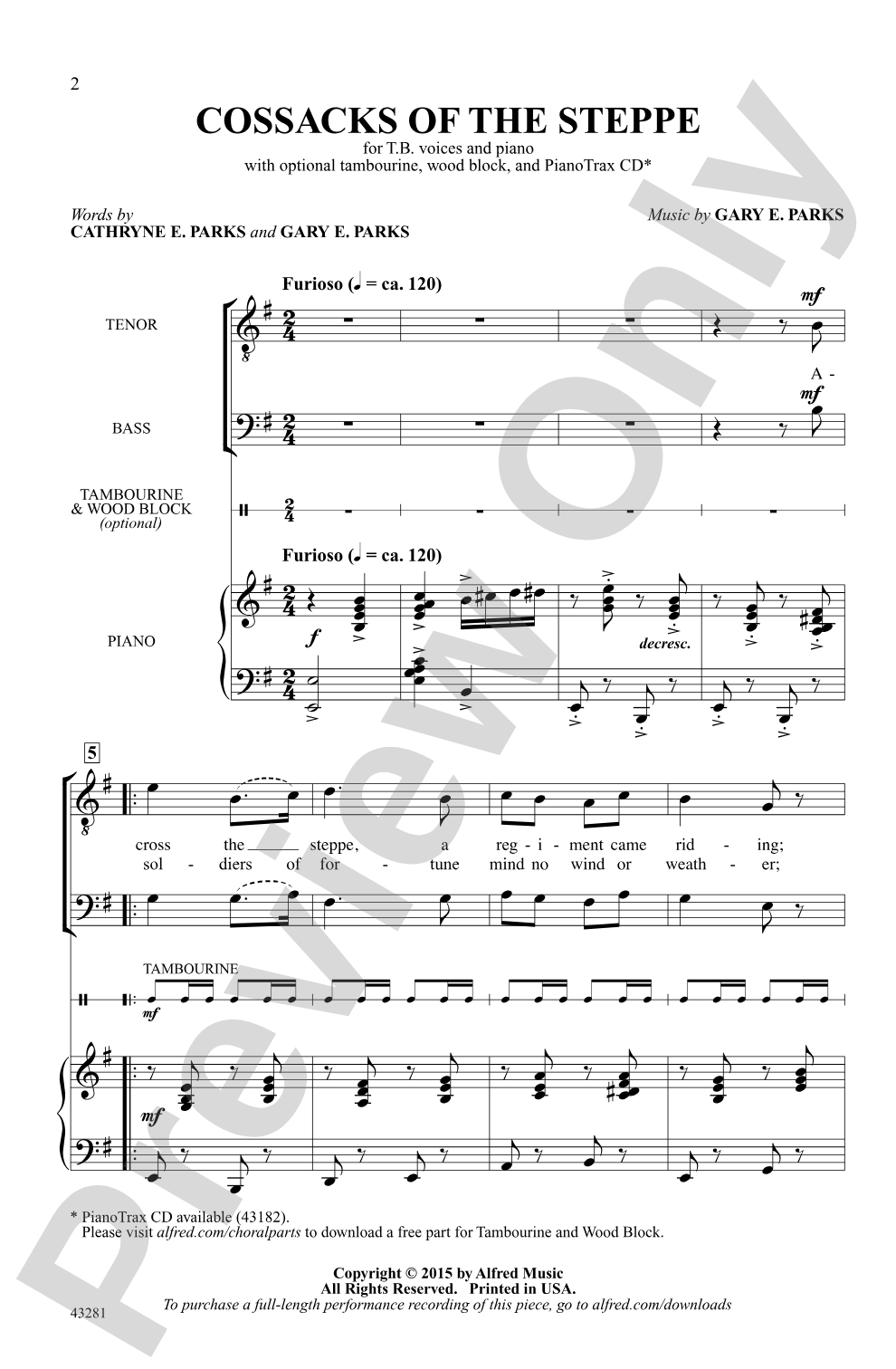 Cossacks of the Steppe: TB Choral Octavo