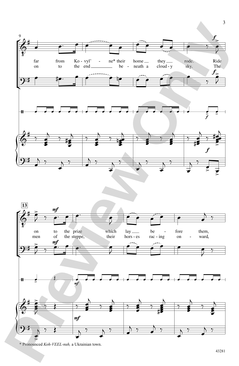 Cossacks of the Steppe: TB Choral Octavo