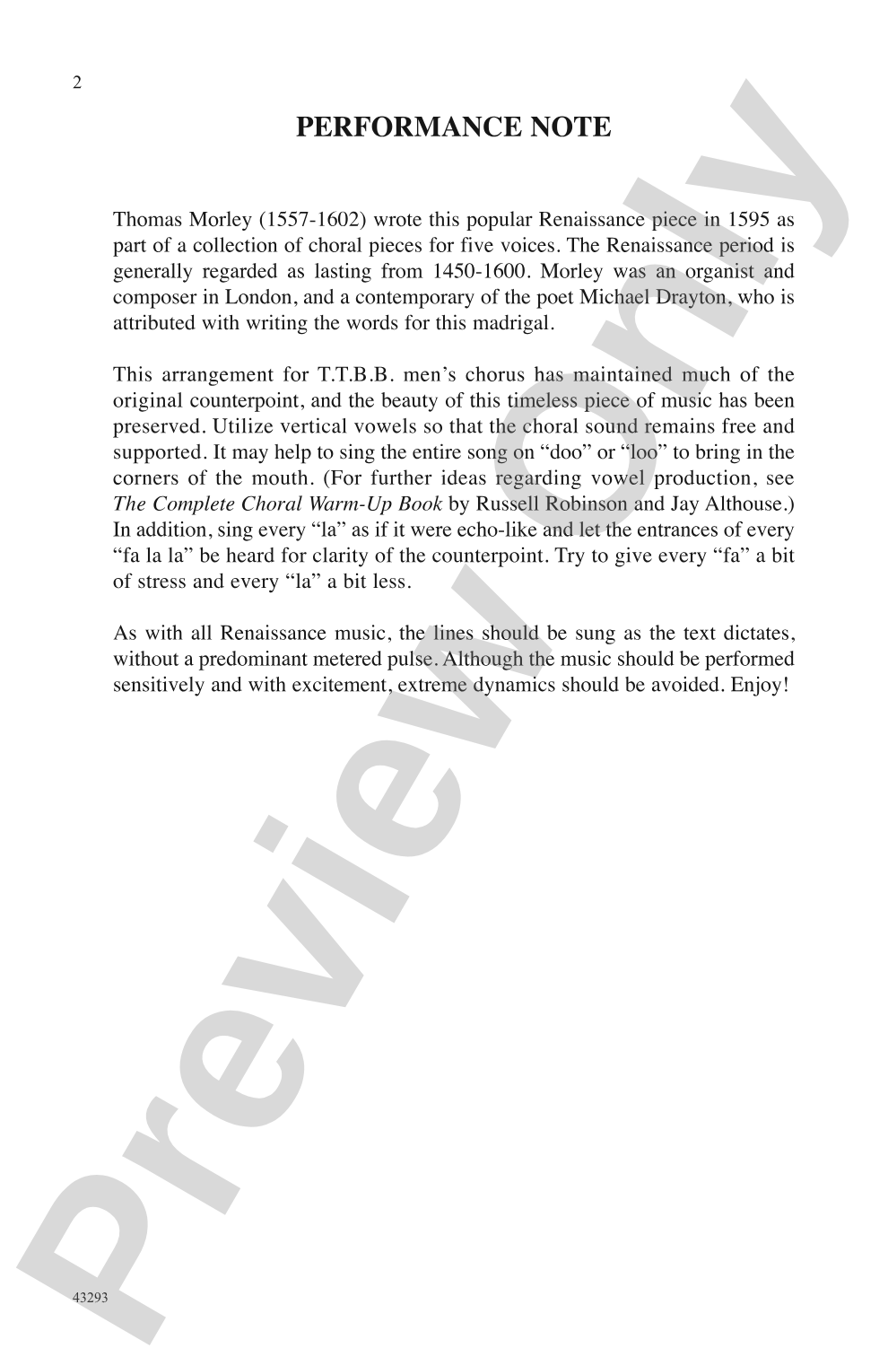 Sing We and Chant It: TTBB, <I>a cappella</I> Choral Octavo