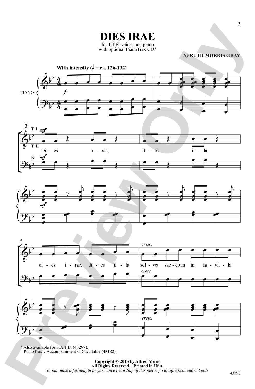 Dies Irae: TTB Choral Octavo