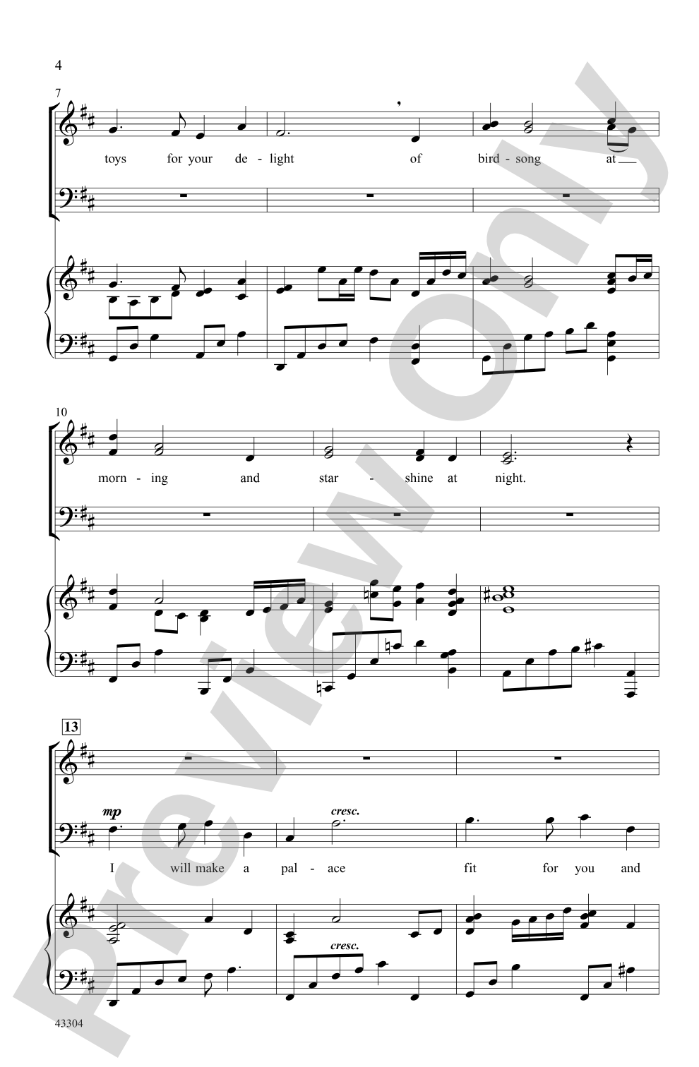 And This Shall Be for Music: SAB Choral Octavo