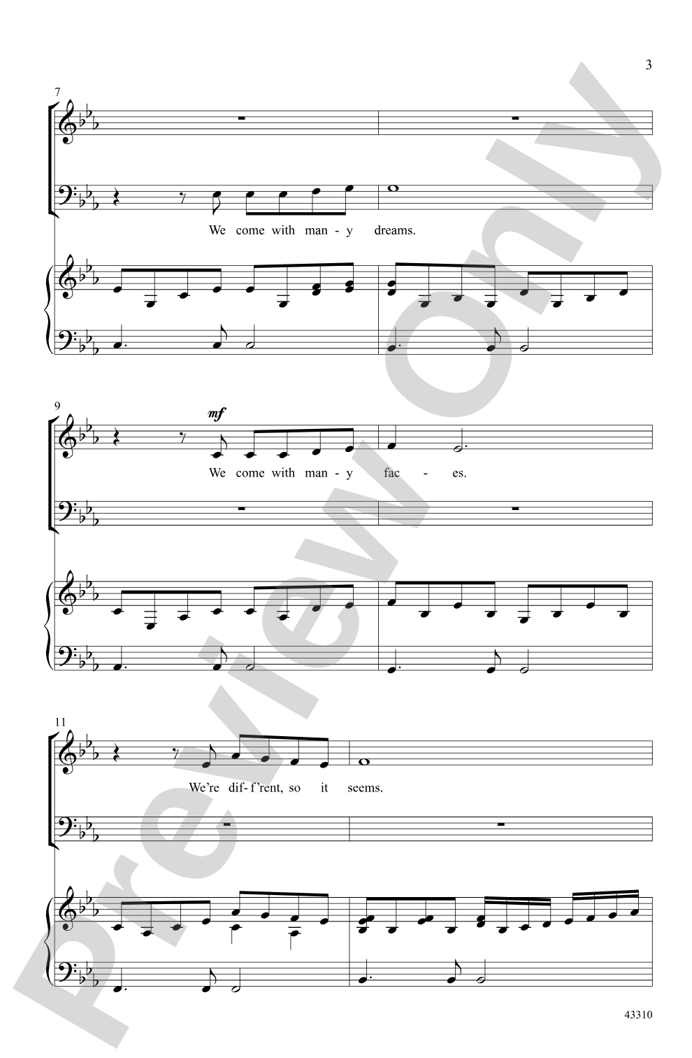 With a Song: SAB Choral Octavo