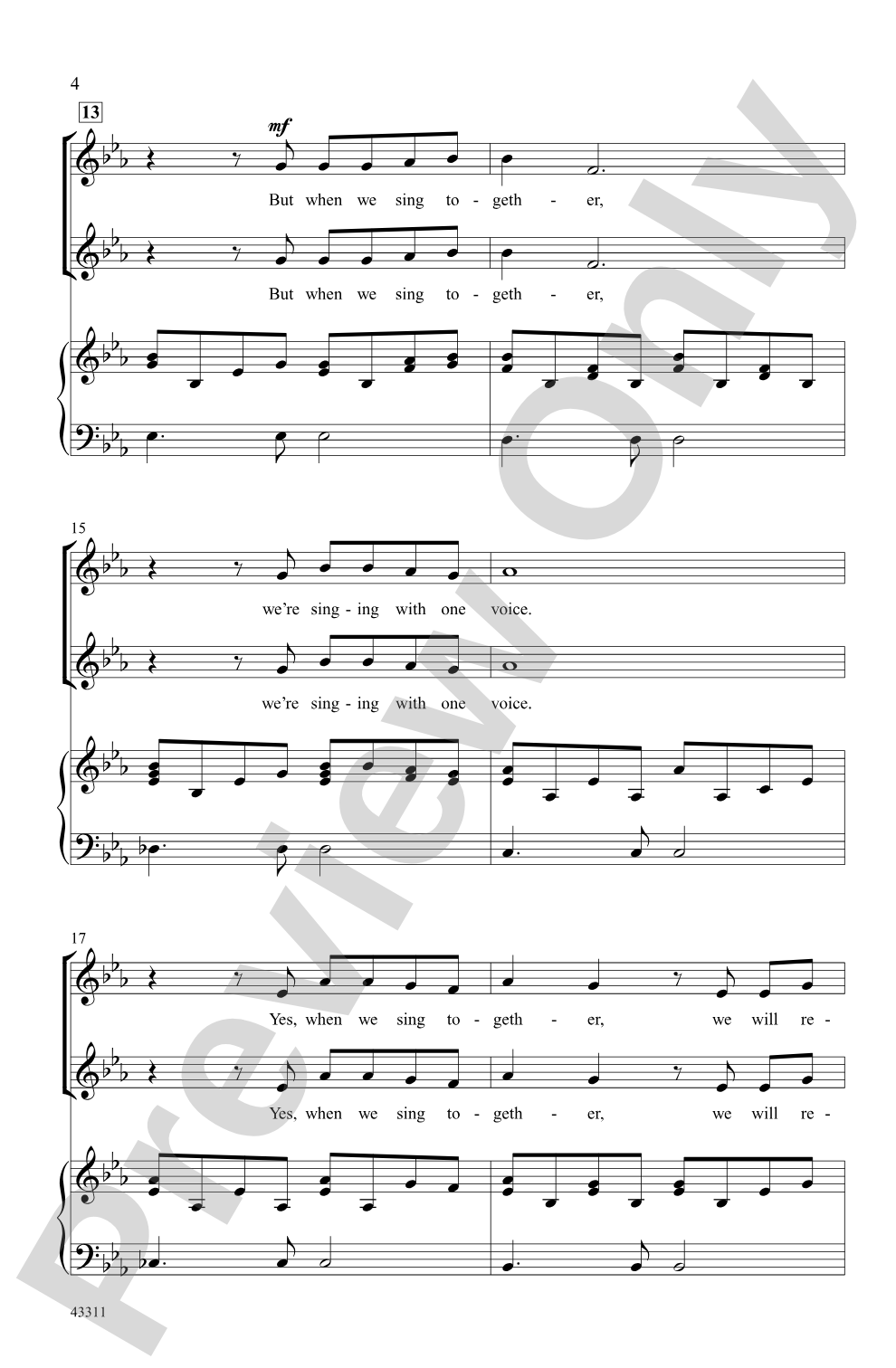 With a Song: 2-Part Choral Octavo