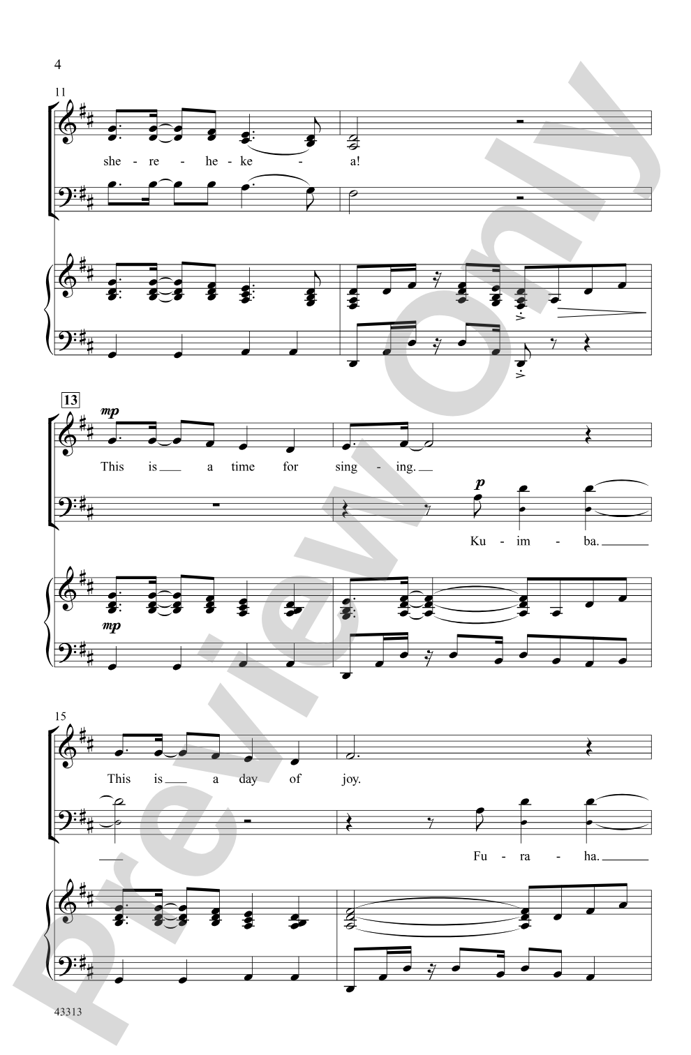Sisi Sote: 3-Part Mixed (with Opt. Baritone) Choral Octavo