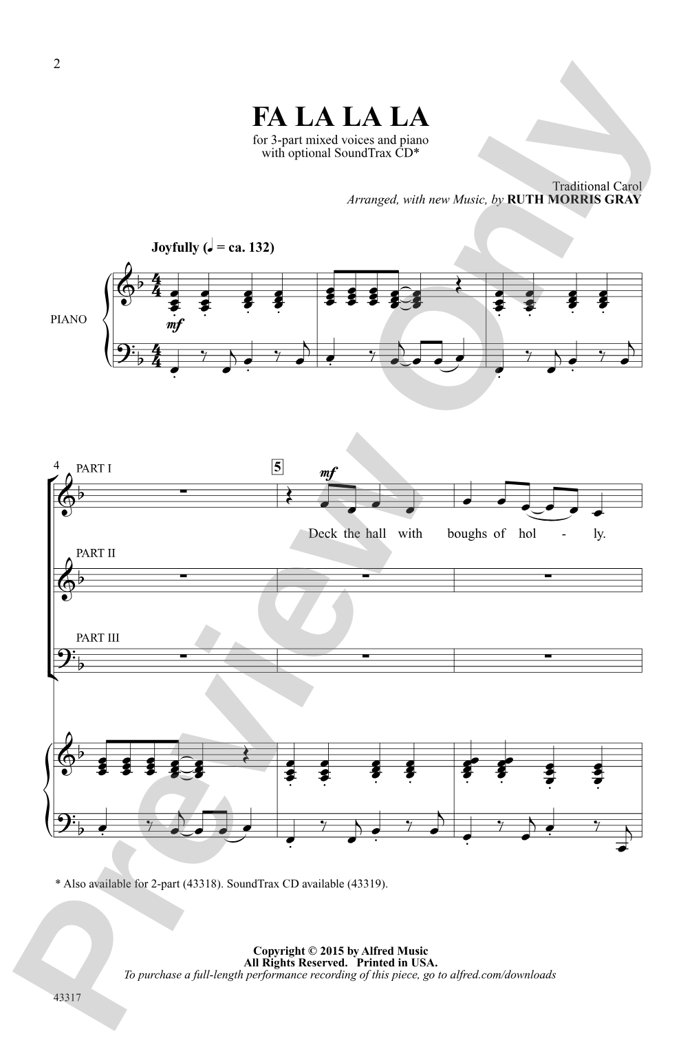 Fa La La La: 3-Part Mixed Choral Octavo