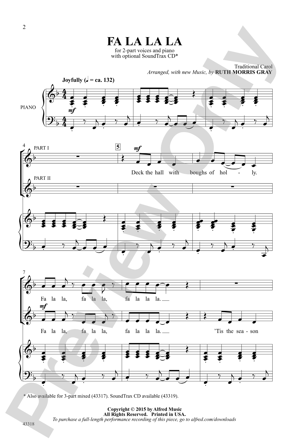 Fa La La La: 2-Part Choral Octavo