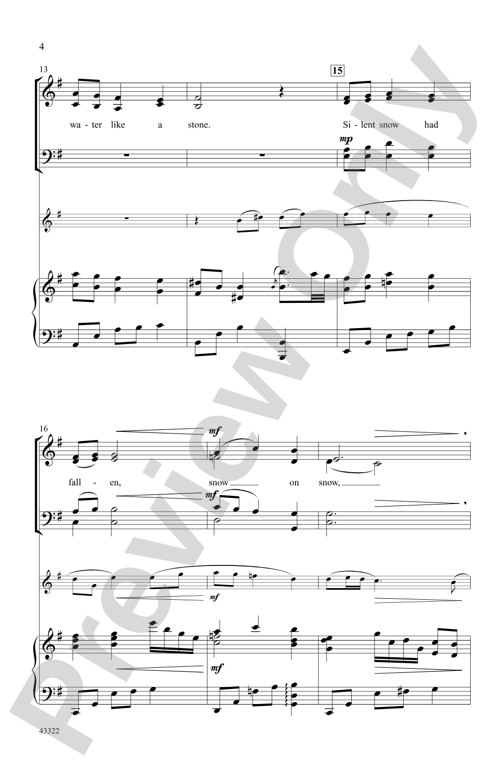 A Midwinter Carol: SATB Choral Octavo