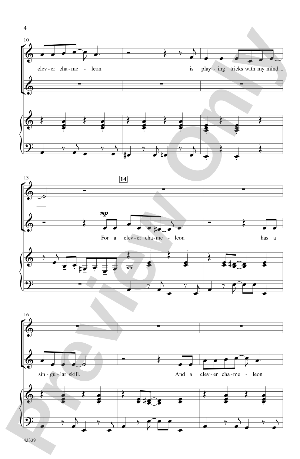 Clever Chameleon: 2-Part Choral Octavo
