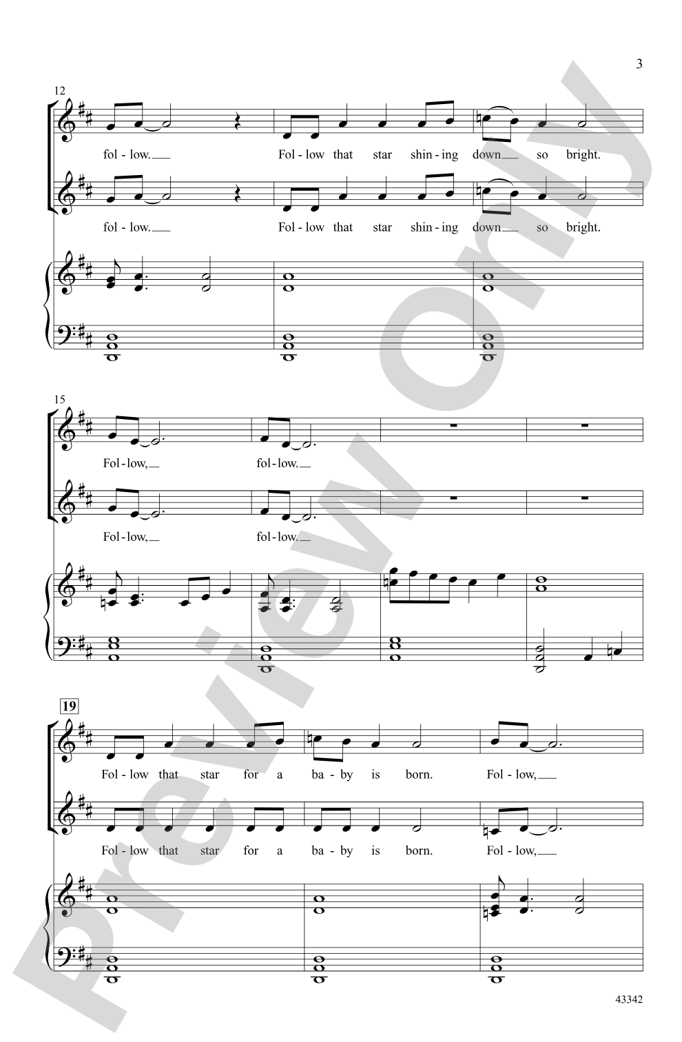 Follow That Star: SSA Choral Octavo