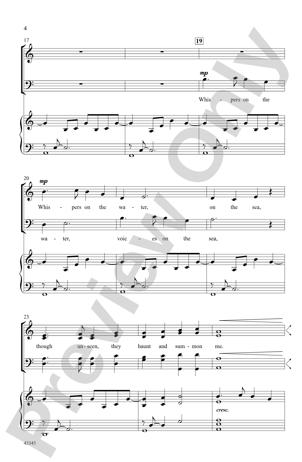 In the Dark of Midnight: SATB Choral Octavo