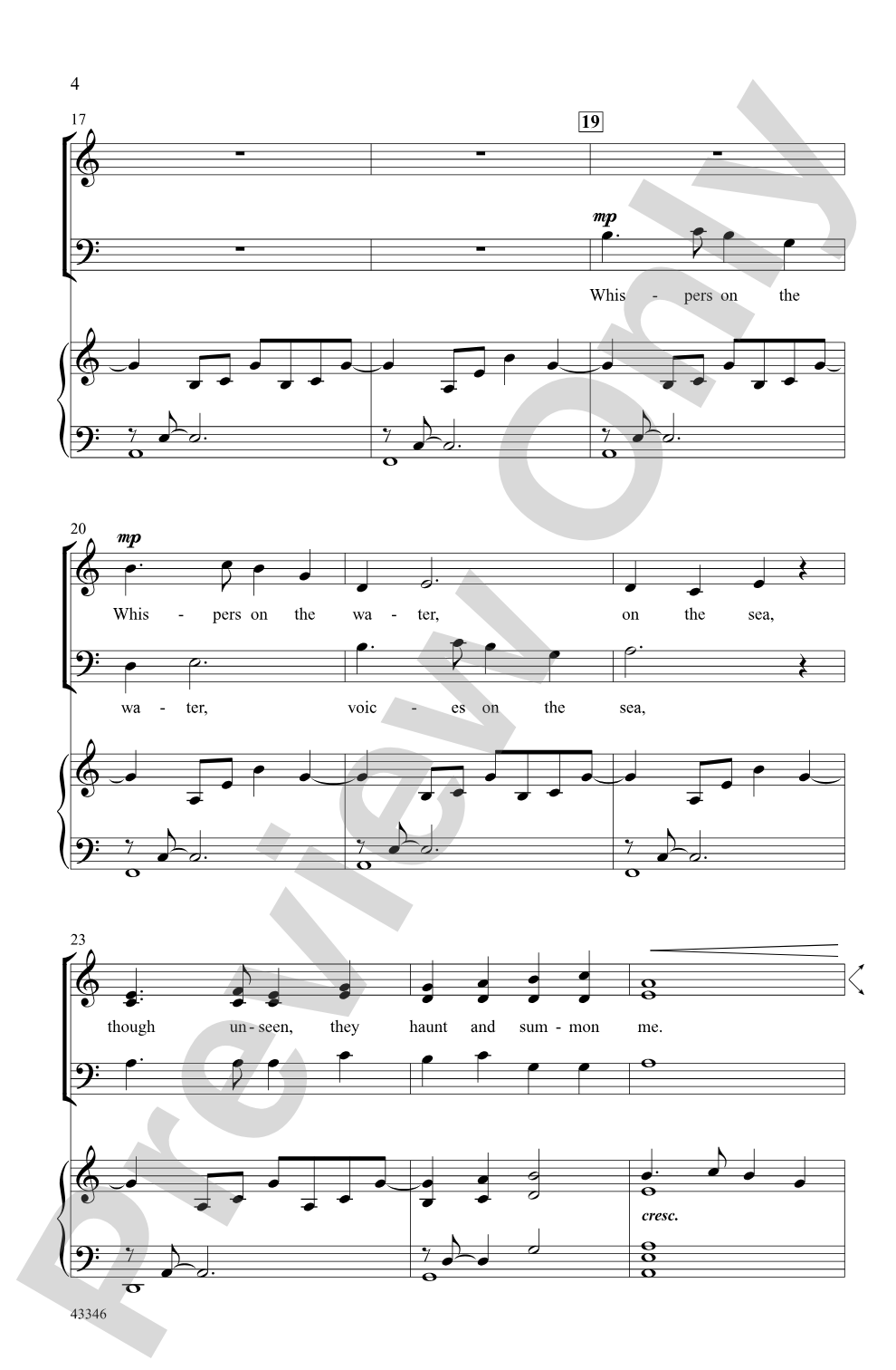 In the Dark of Midnight: SAB Choral Octavo