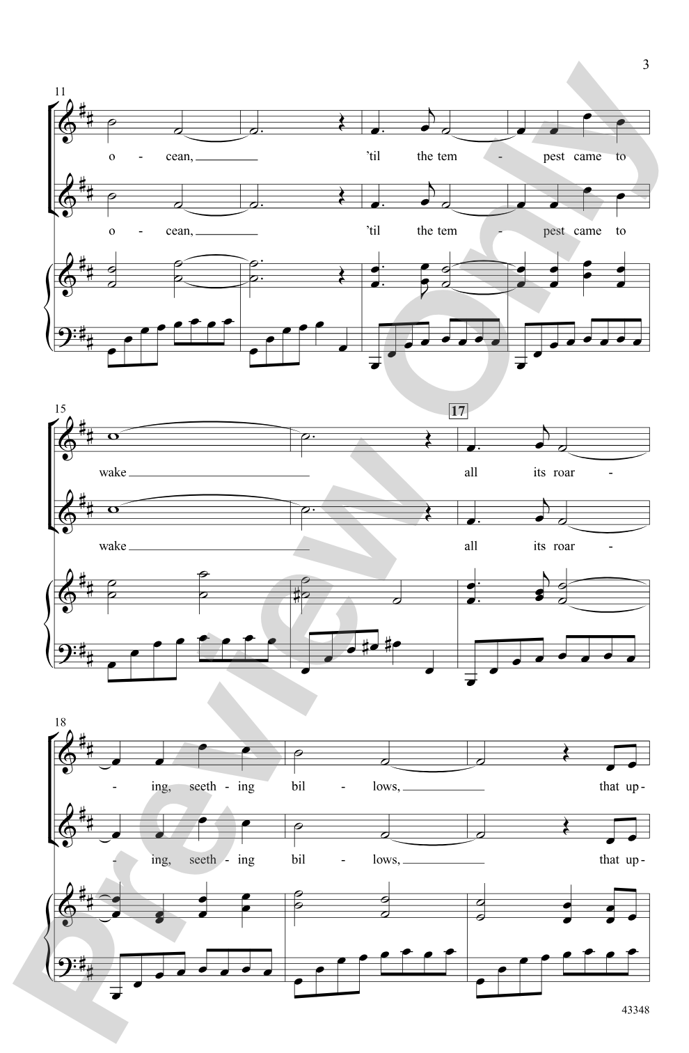 Love's Tempest: SSA Choral Octavo