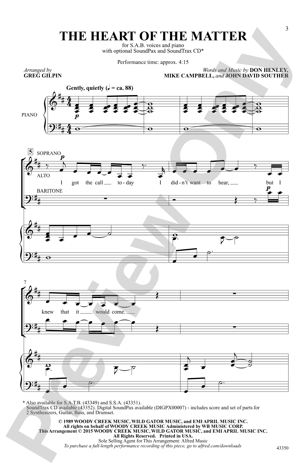 The Heart of the Matter: SAB Choral Octavo