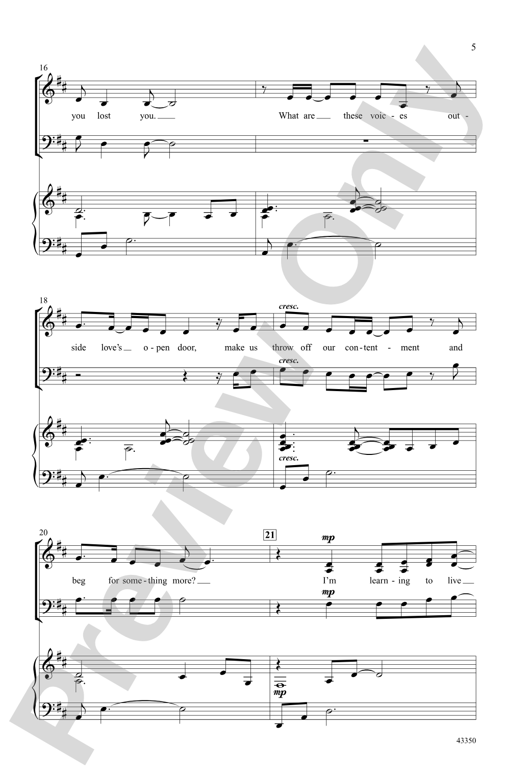 The Heart of the Matter: SAB Choral Octavo