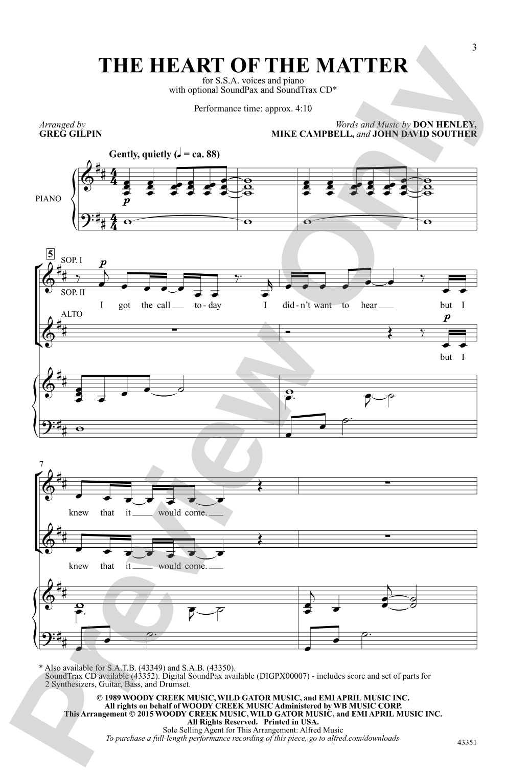 The Heart of the Matter: SSA Choral Octavo