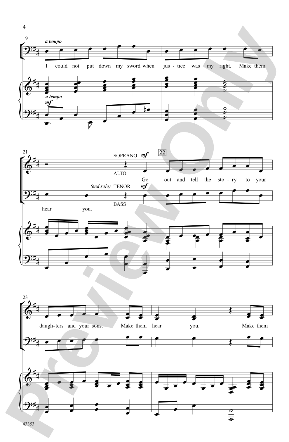 Make Them Hear You (from the musical <i>Ragtime</i>): SATB Choral Octavo
