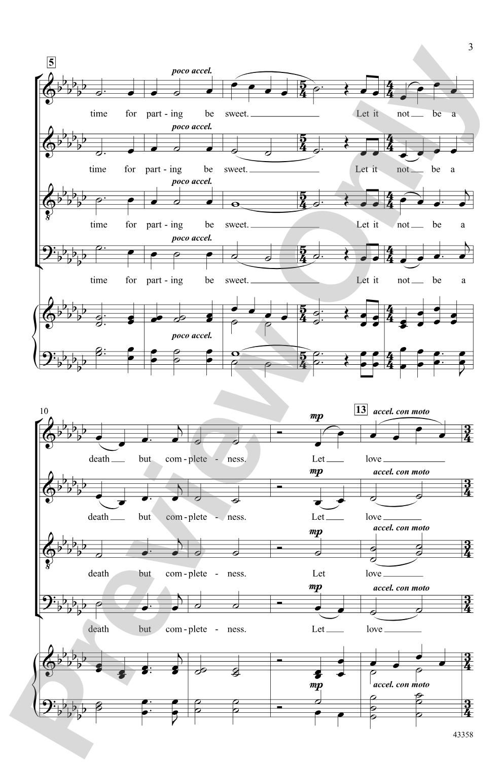 Peace, My Heart: SATB, <I>a cappella</I> Choral Octavo
