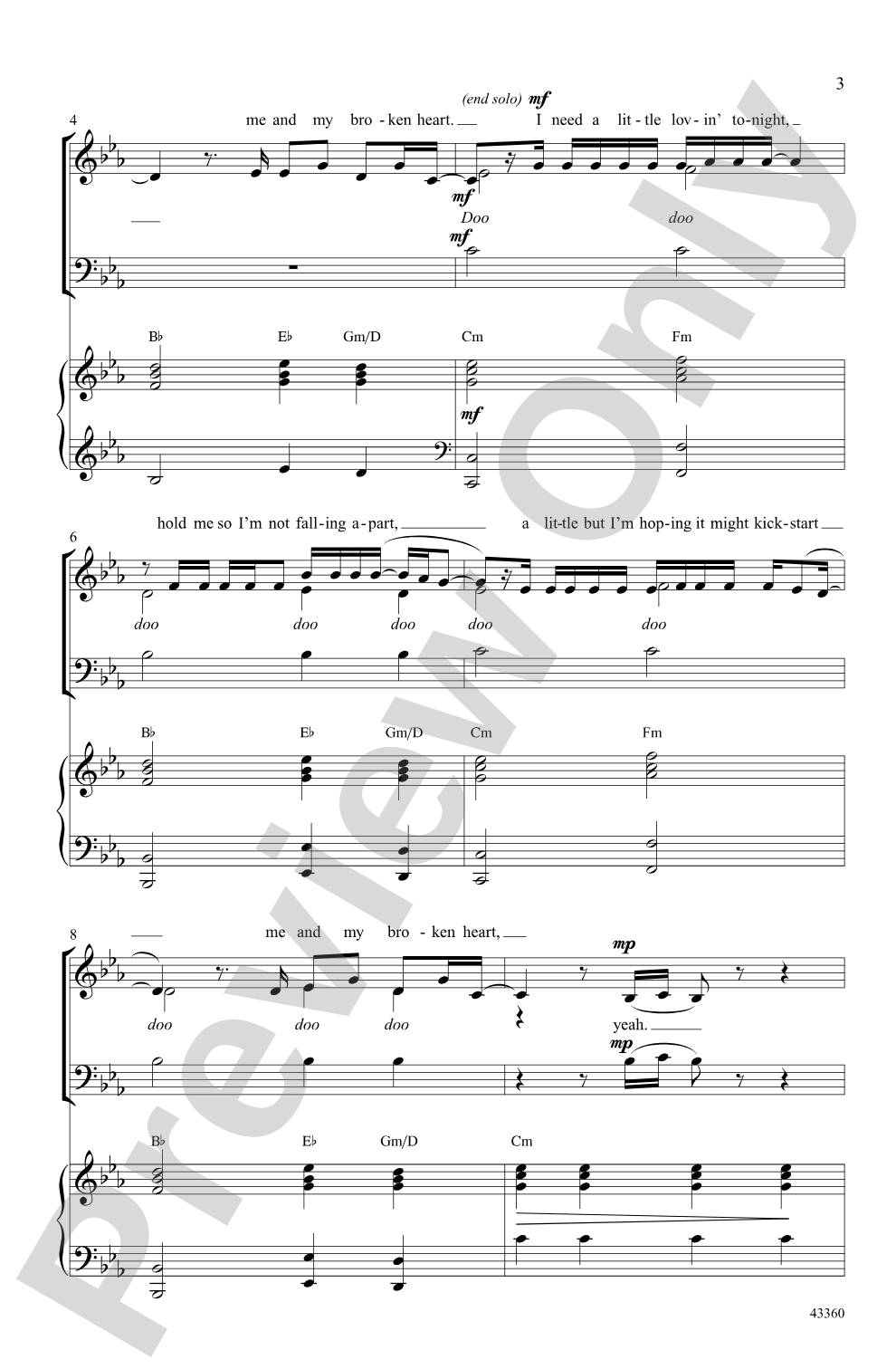 Me and My Broken Heart: SAB Choral Octavo