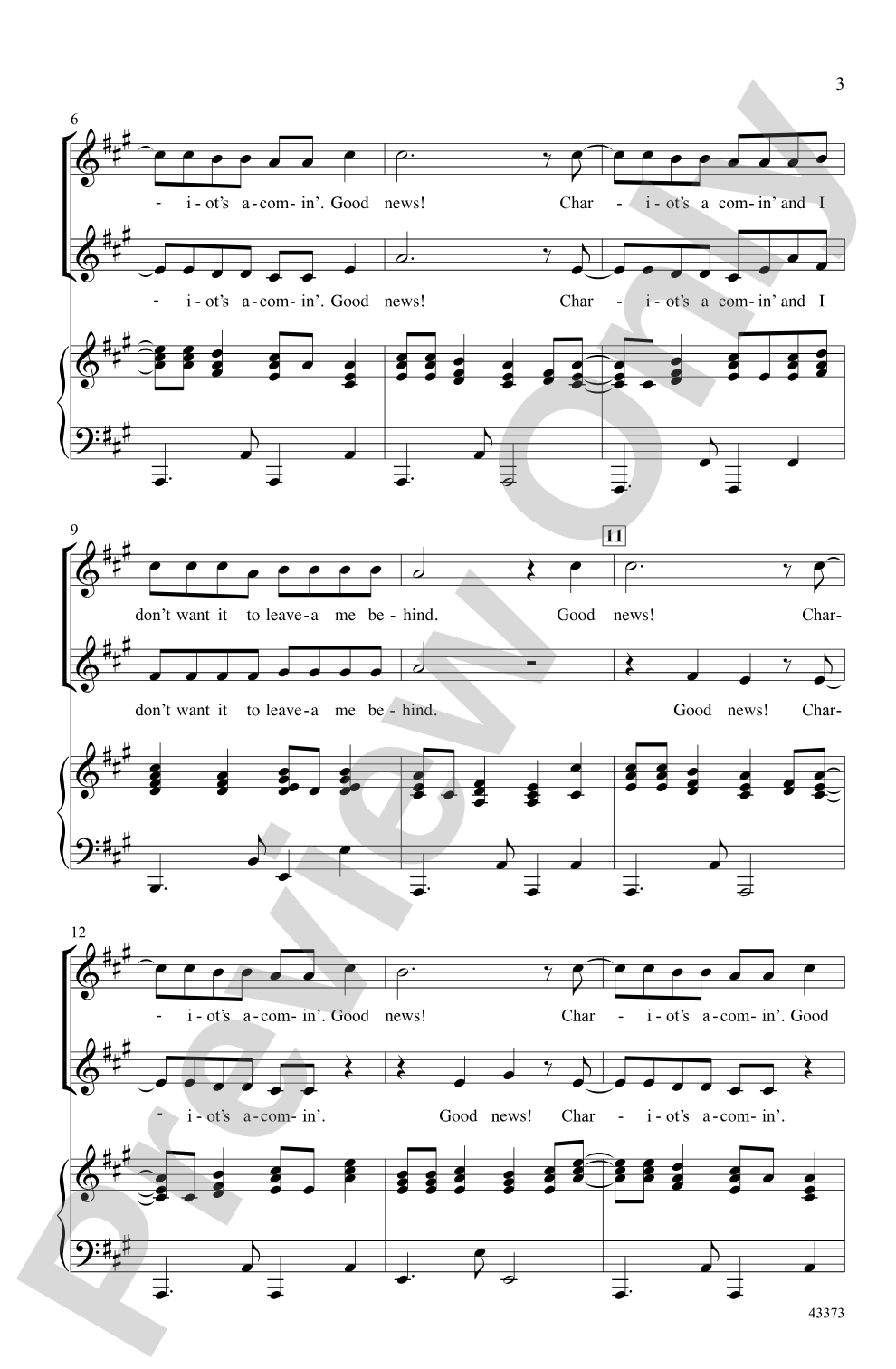 Good News! Chariot's A-Comin': 2-Part Choral Octavo