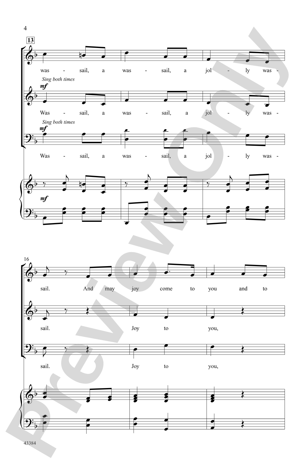 A Jolly Wassail: SAB Choral Octavo