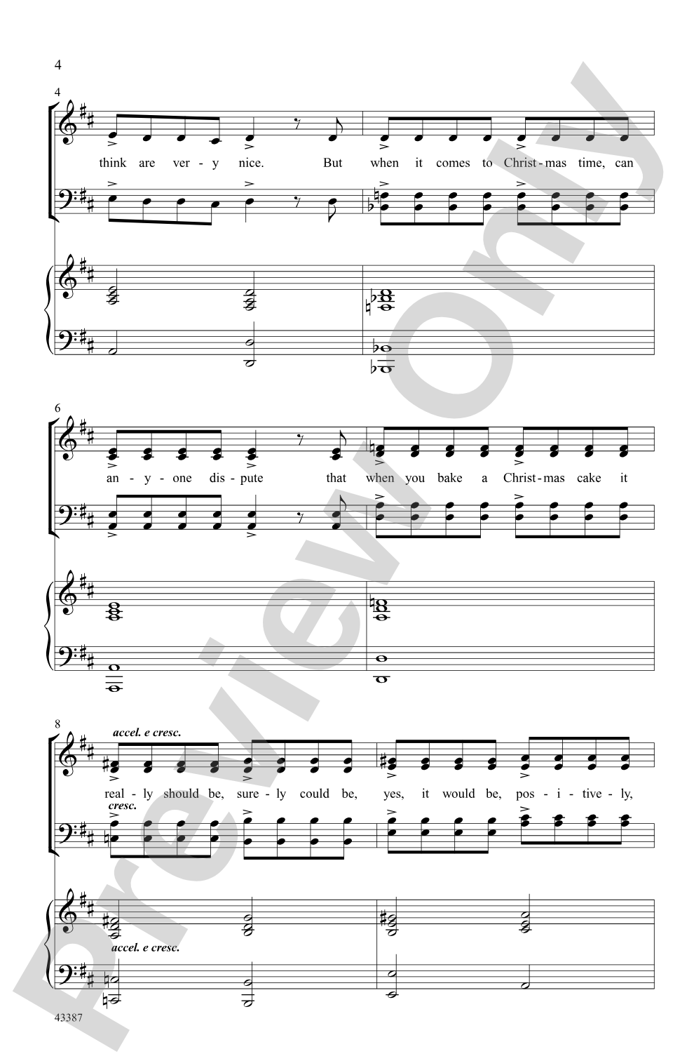 Fruitcake: SATB Choral Octavo