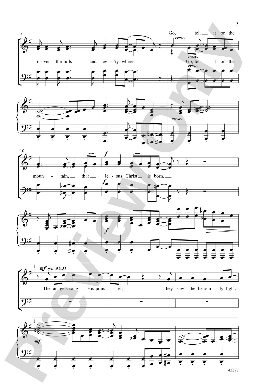 Go, Tell It on the Mountain: SATB Choral Octavo
