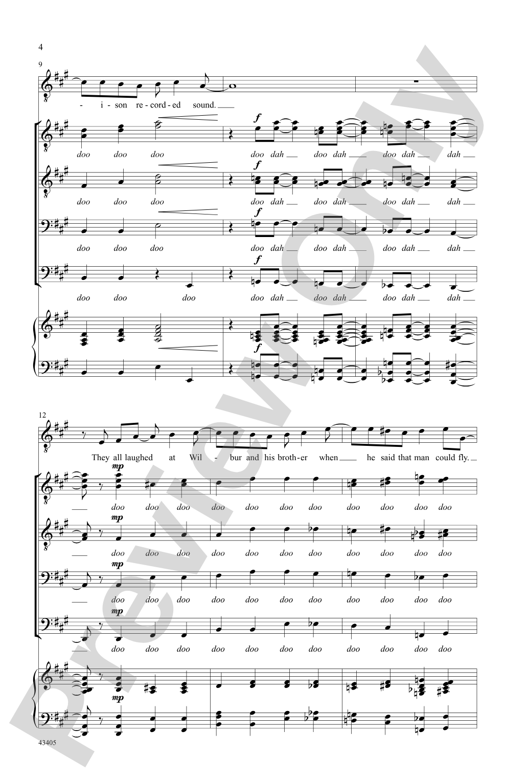 They All Laughed: TTBB divisi, <i>a cappella</i> Choral Octavo
