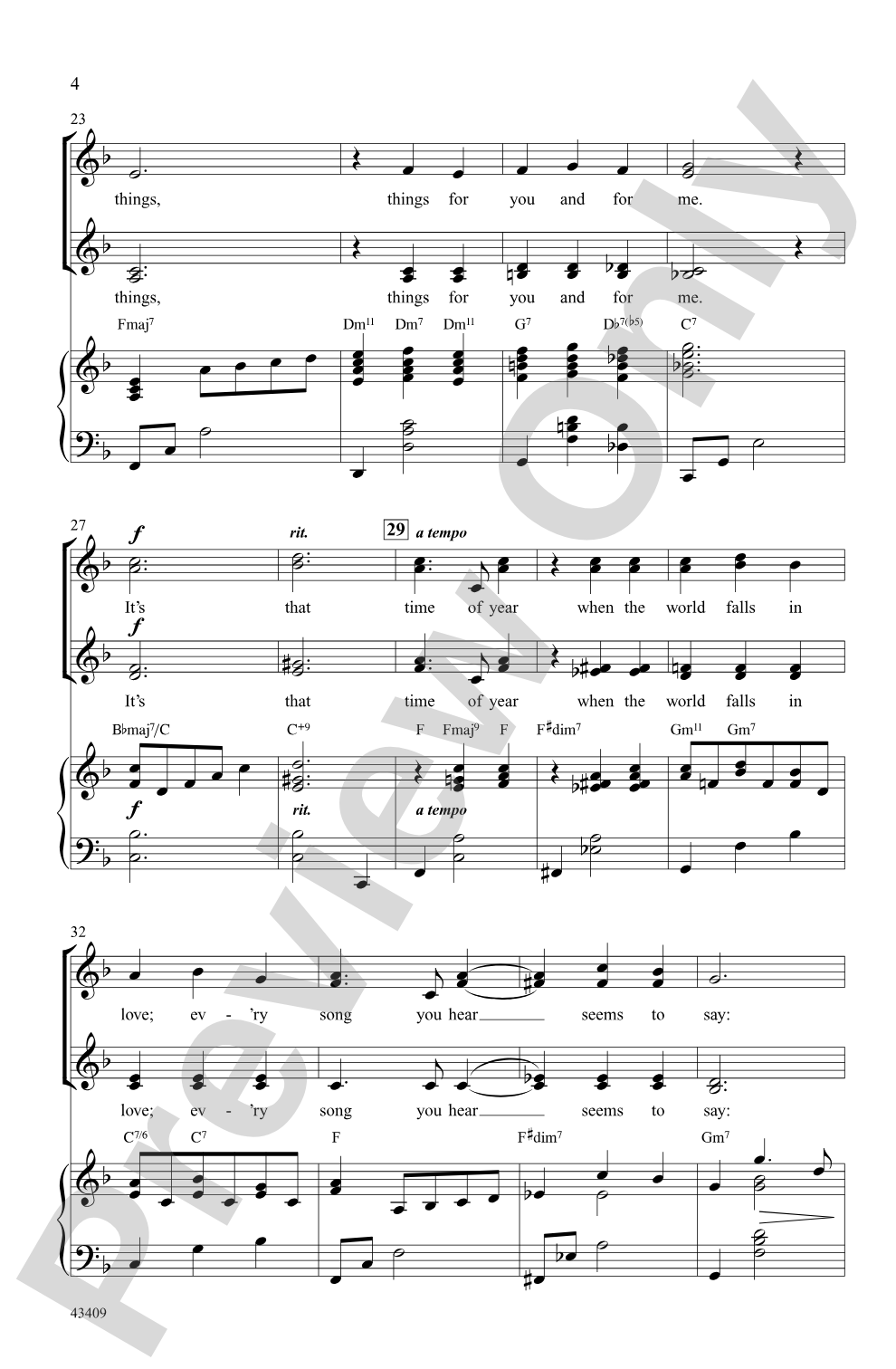 The Christmas Waltz: SSAA Choral Octavo