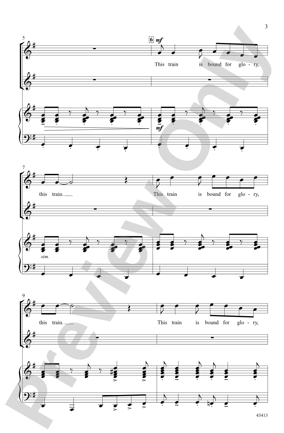 Bound for Glory: 2-Part / SSA Choral Octavo