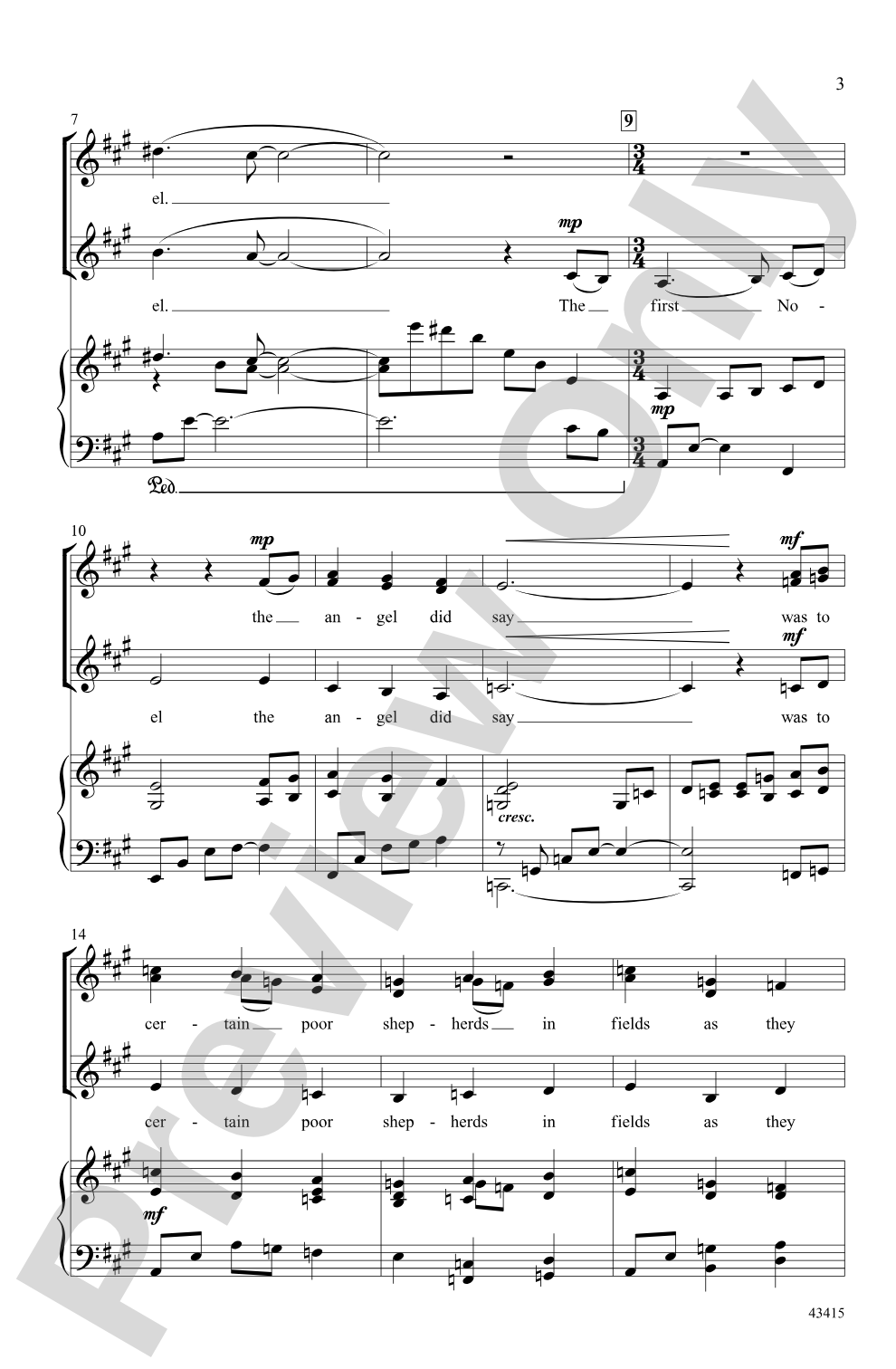 Noel Fantasy: SSA Choral Octavo