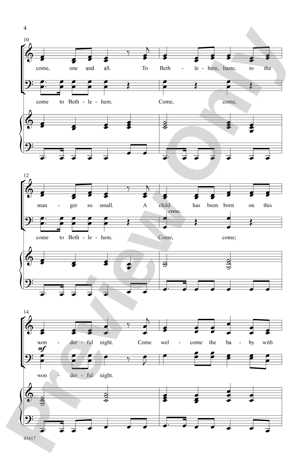 O Come, Little Children: SATB Choral Octavo