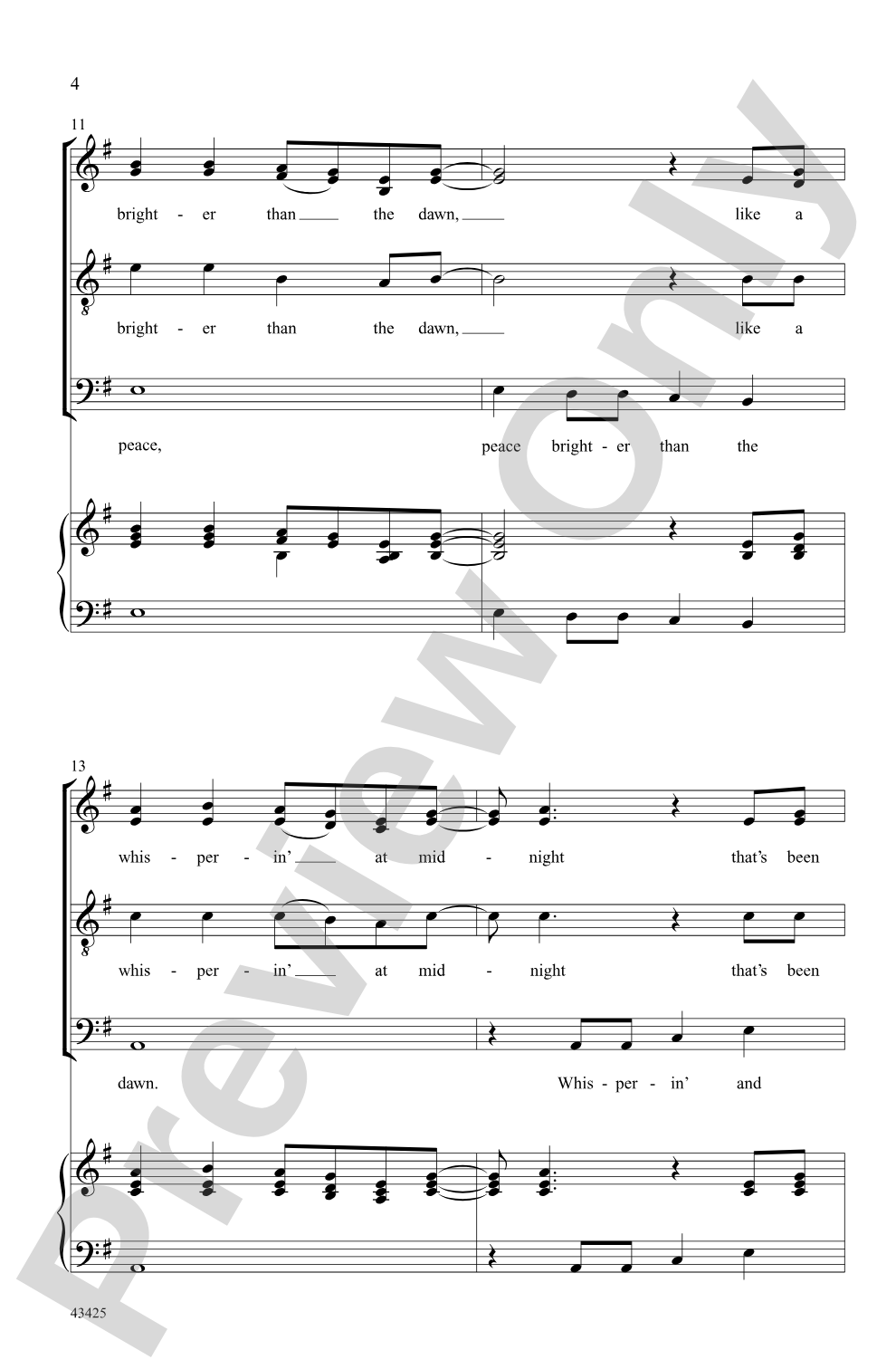 Glorious Peace: SATB, <i>a cappella</i> Choral Octavo